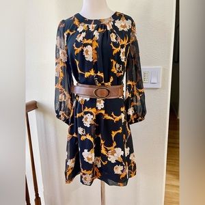 Black Gold vines Evan Mendes Dress
